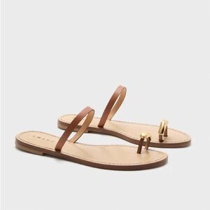 AMANU Cognac Kibera Sandals size 7